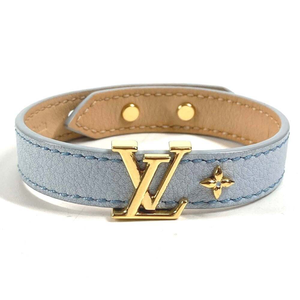 LOUIS VUITTON Blue Leather Charm Bracelet